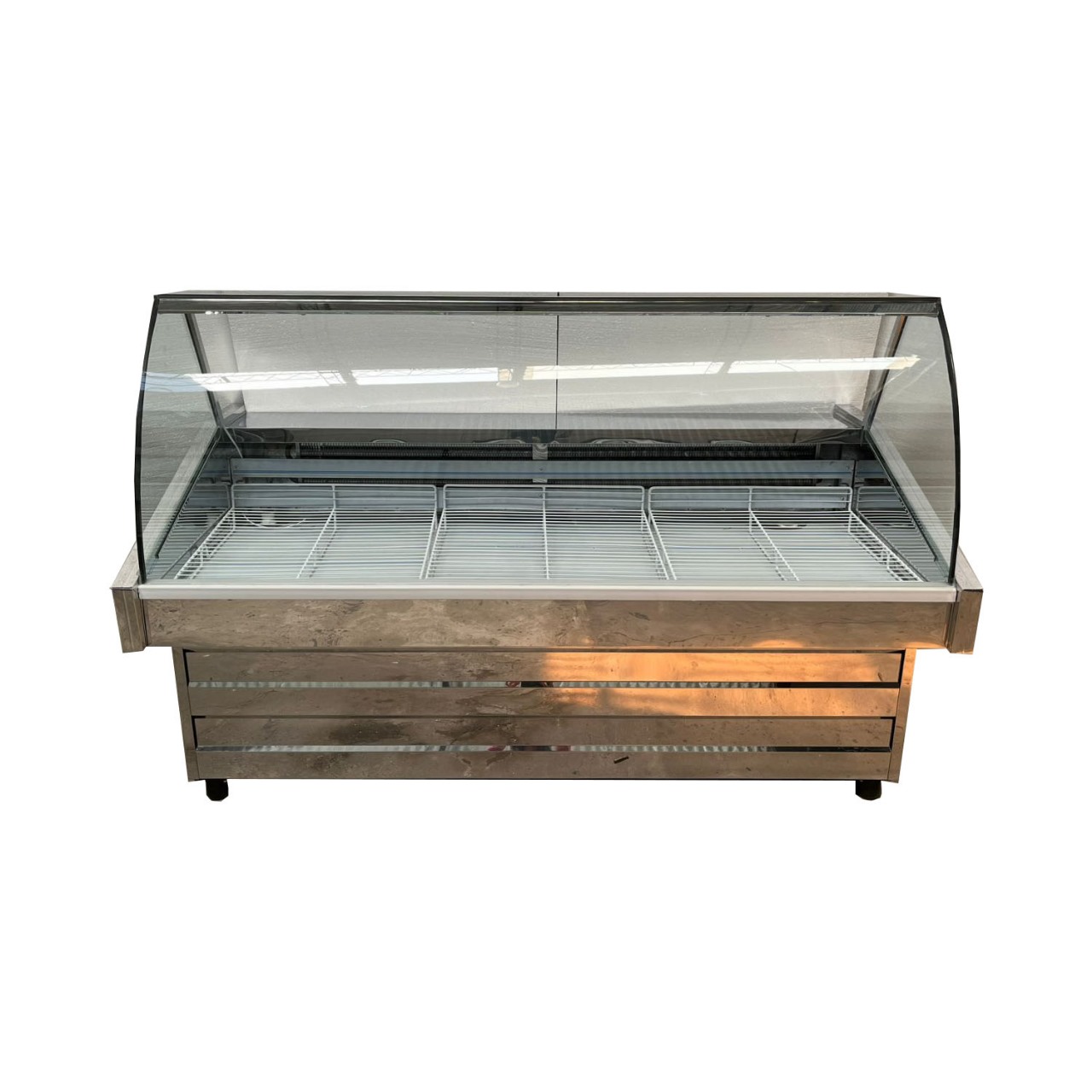 Heladera Batea Vidrio Curvo 2.40 mts