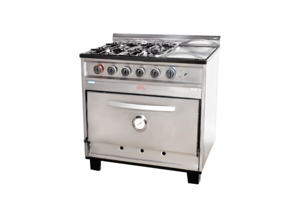 COCINA SEMI-IND 4H + PLANC ESMER. TC VALV. Tecno Calor